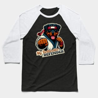 Karate Rottweiler Baseball T-Shirt